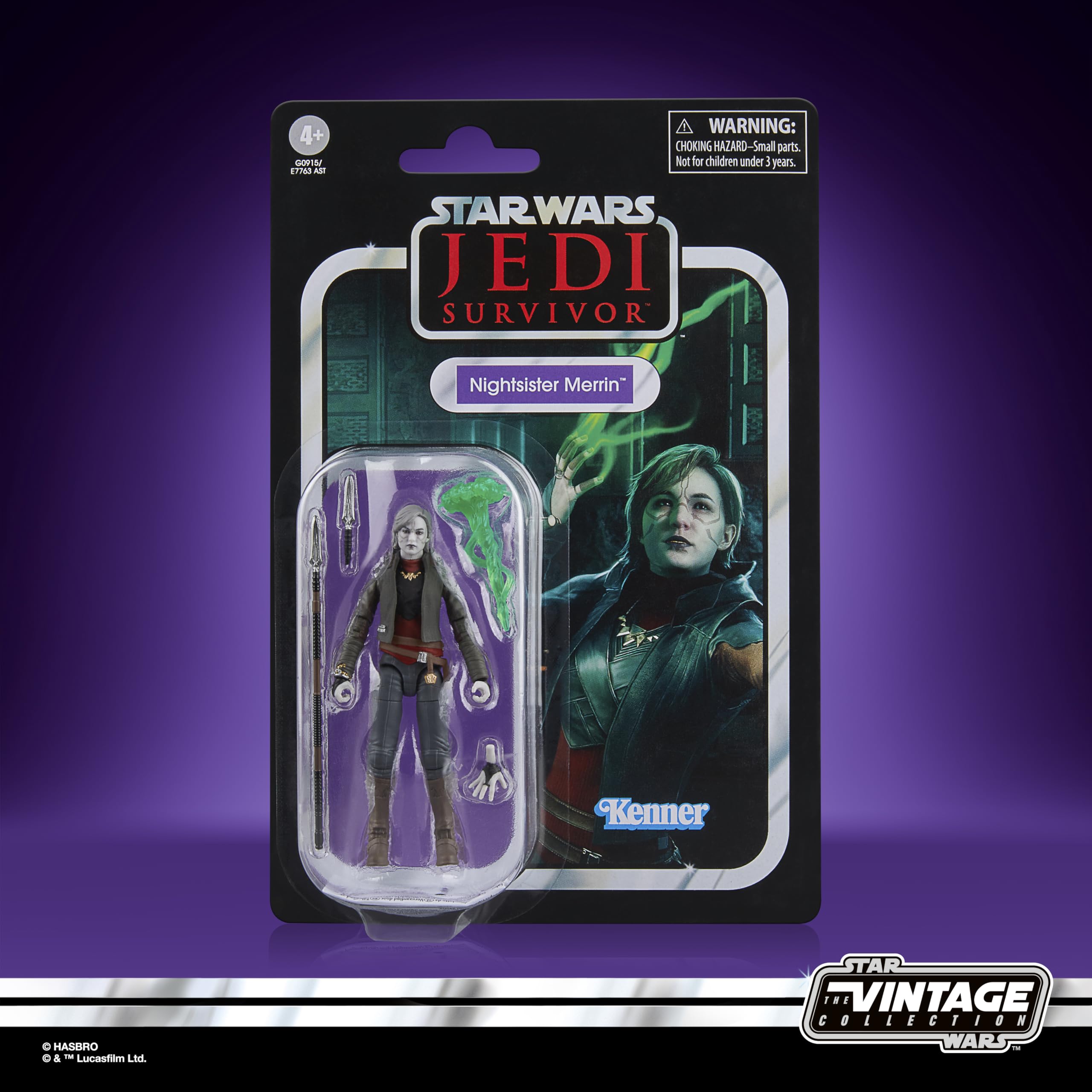Hasbro Nightsister Merrin packaging front with vintage cardback design