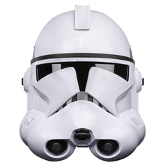Hasbro Star Wars Phase II Clone Trooper Helmet front view highlights premium deco for display