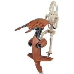 Hasbro Star Wars STAP vehicle stand enables stable posing.