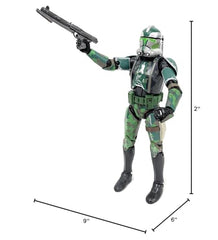 Hasbro Star Wars The Black Series Commander Gree 6-inch figure on shelf for collection.