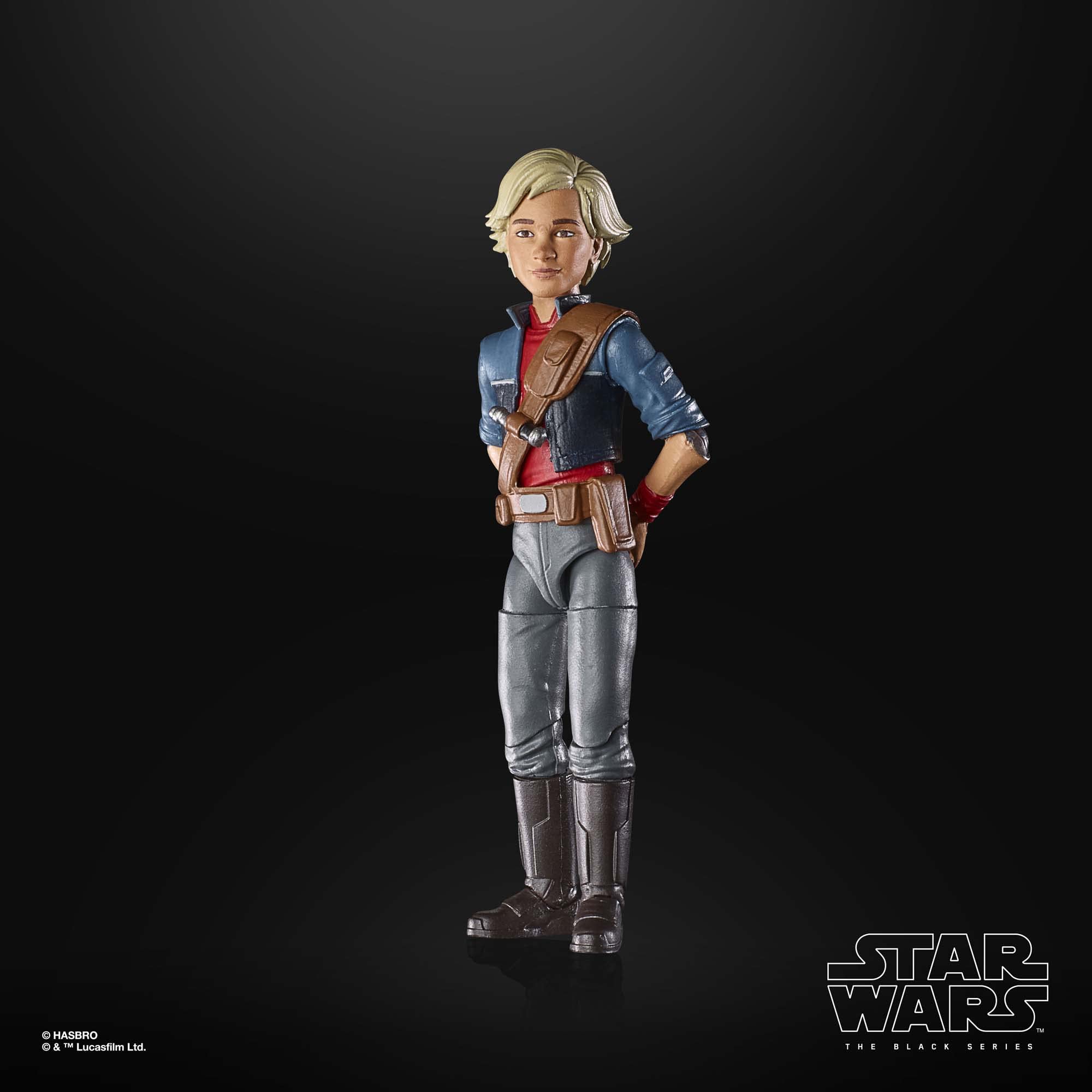 Hasbro STAR WARS Omega Mercenary Gear figure, premium deco close-up, authentic Star Wars styling.