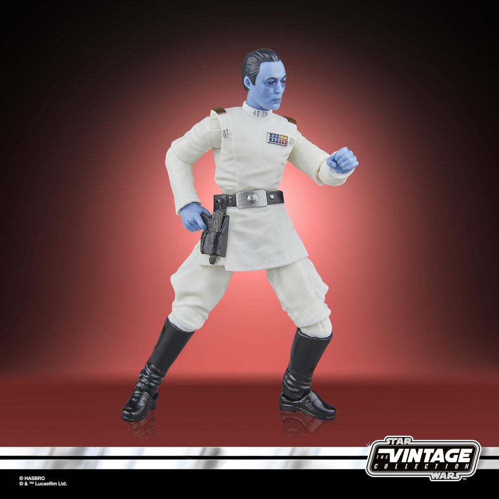 Thrawn figure ready for display with posable articulation and deco.
