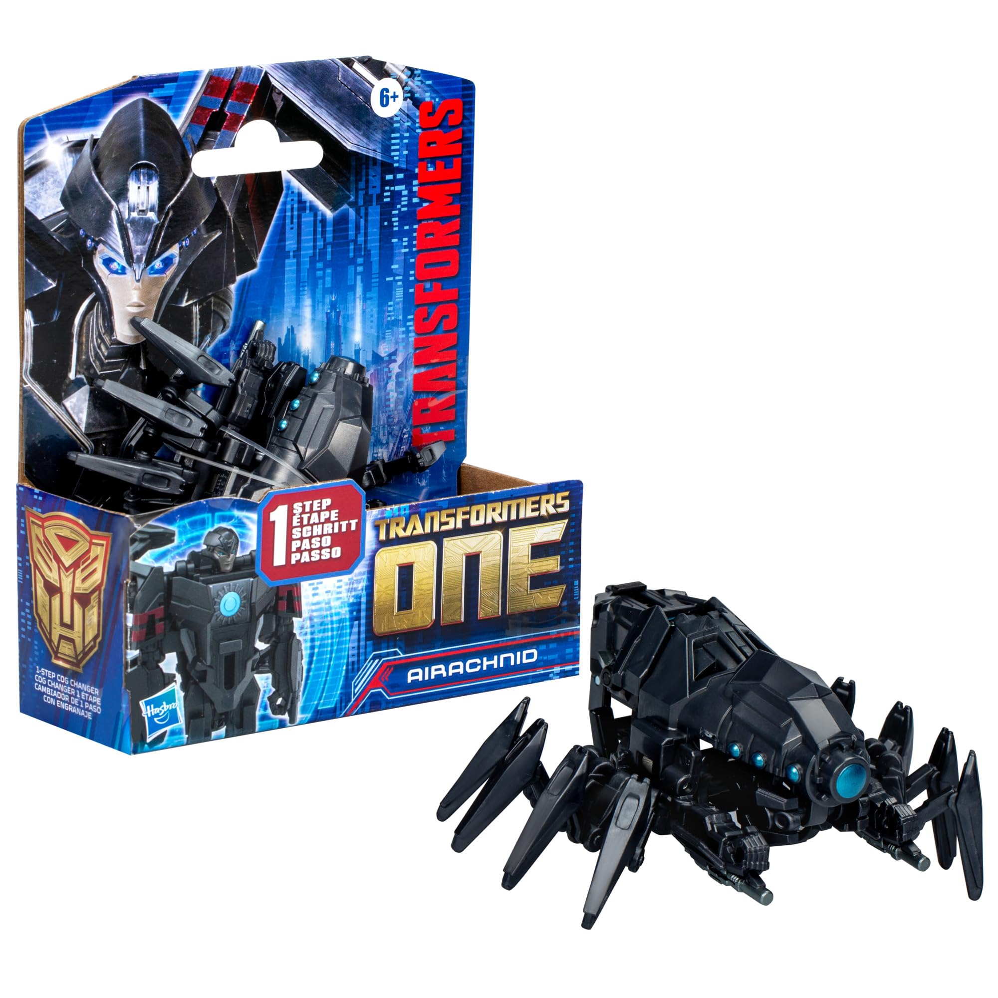 Hasbro Airachnid converts from robot to vehicle in one step for easy play