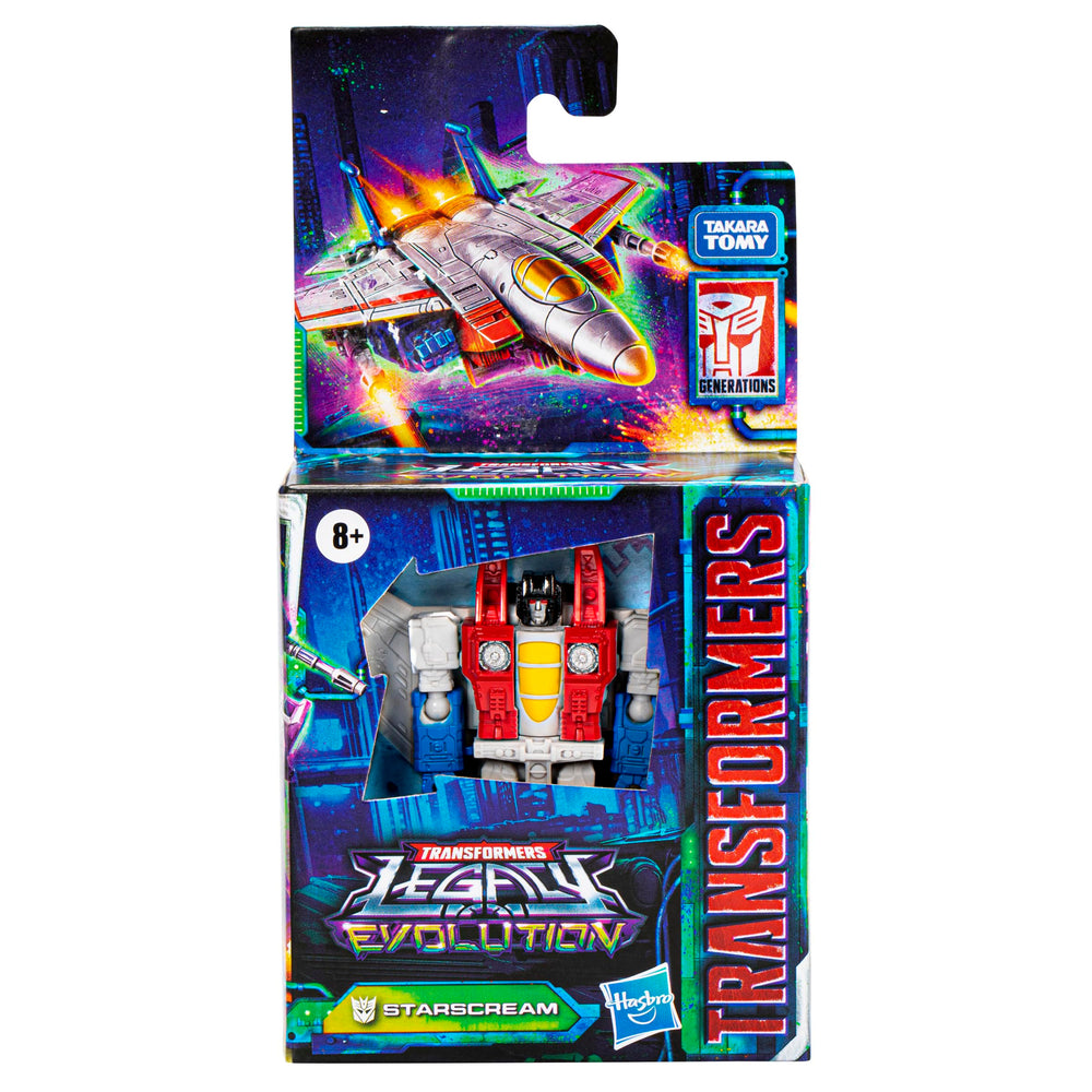 Hasbro Transformers Core Starscream in an action pose for exciting battles.