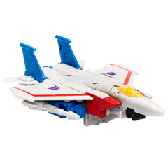 Hasbro Transformers Core Starscream with weapon accessory for imaginative missions.