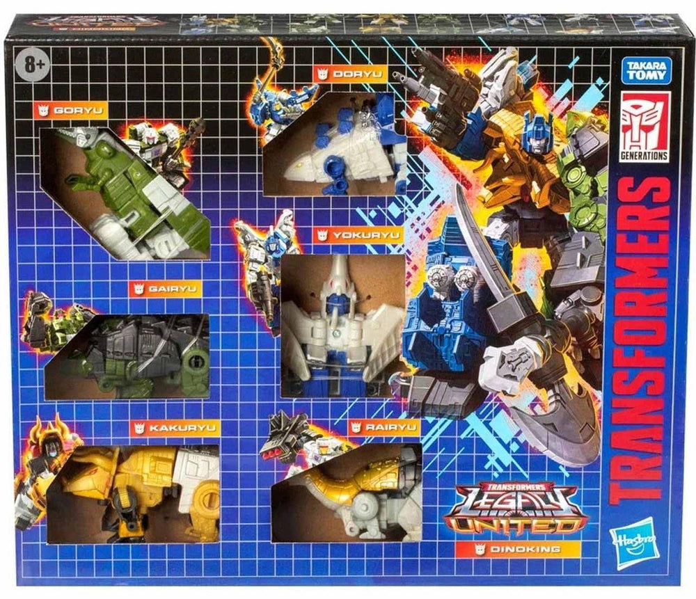 Hasbro Transformers Legacy United Dinoking box set figure display for collectors