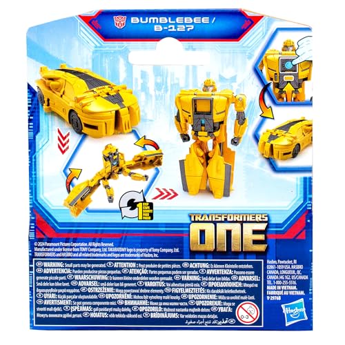 Hasbro Transformers One Cog Changer Bumblebee chest panel enabling smooth conversion.