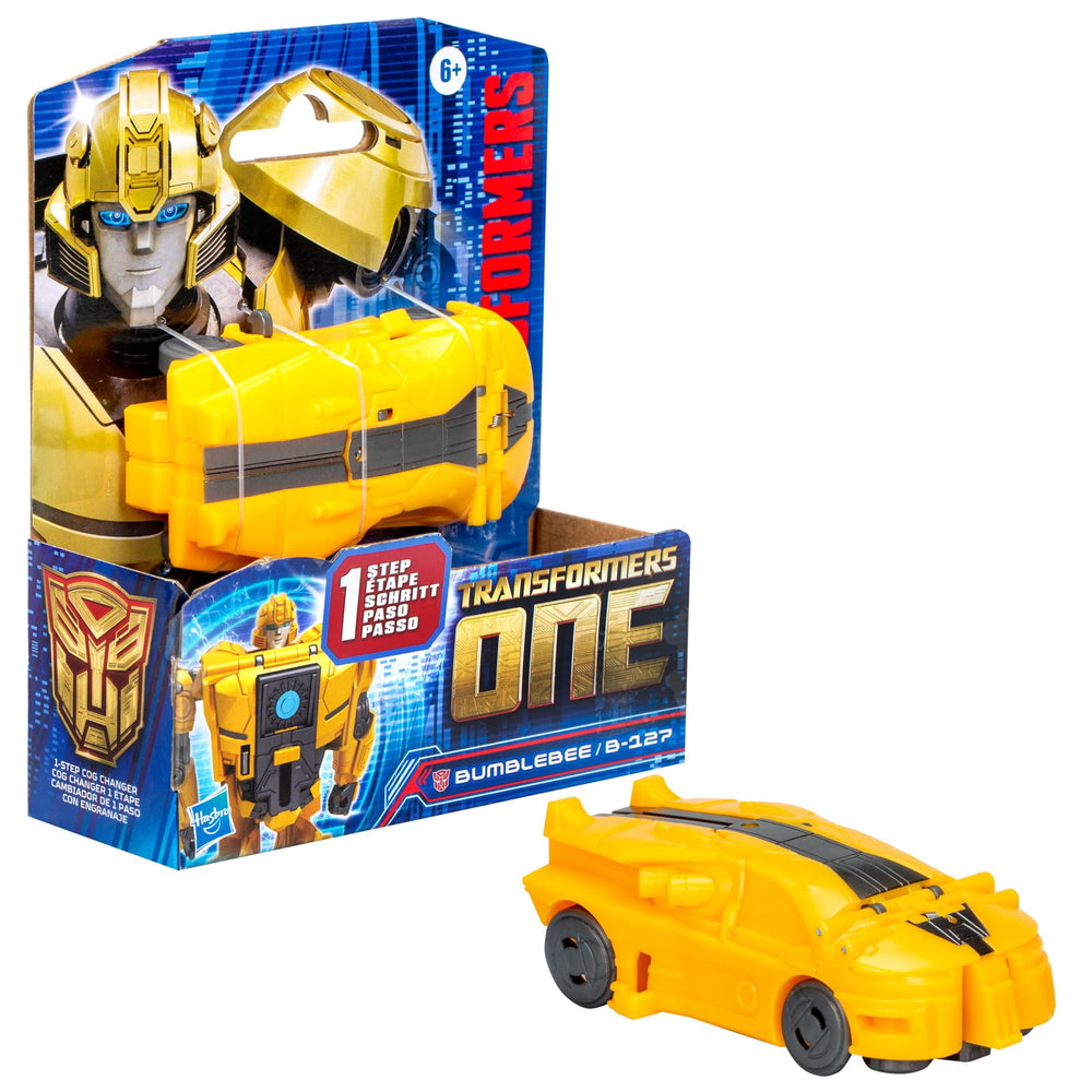 Hasbro Transformers One Cog Changer Bumblebee robot for action play.