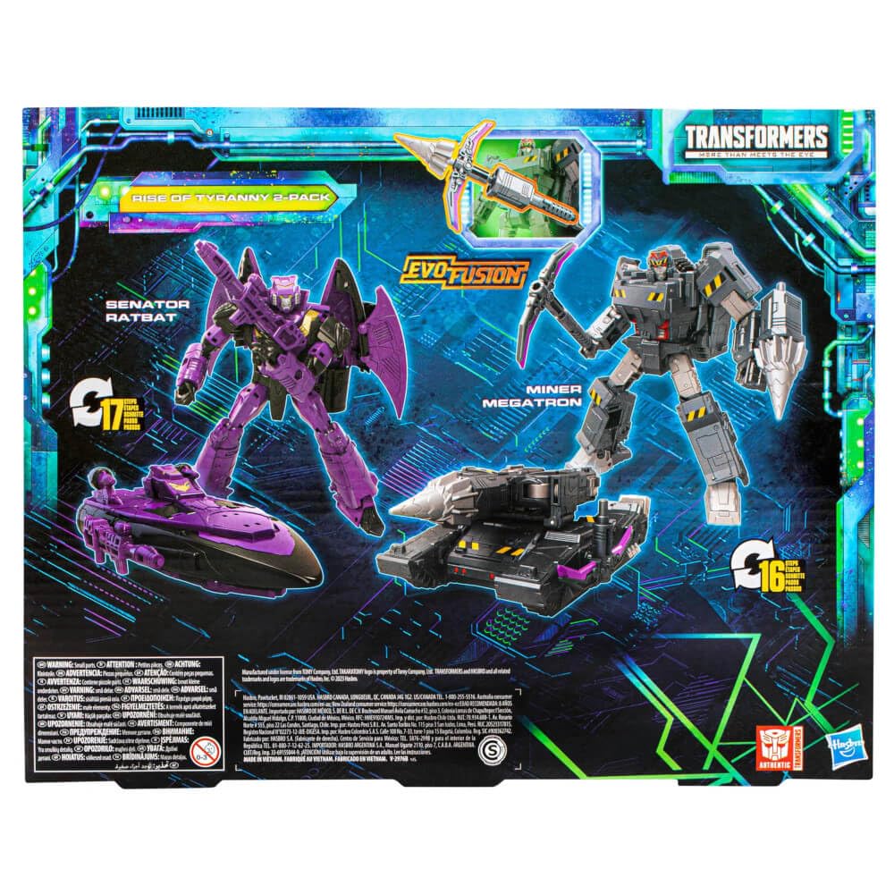 Hasbro Transformers Rise of Tyranny 2-Pack exclusive packaging art for collectors.
