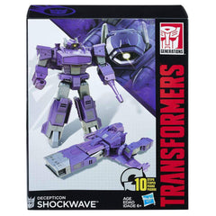 Hasbro Transformers Shockwave shelf display highlighting premium packaging and collector appeal.