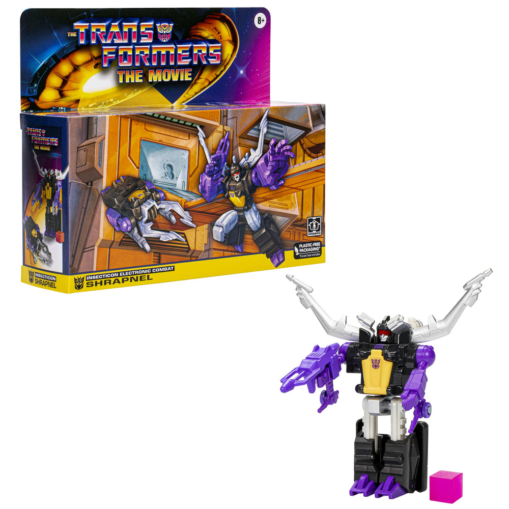 Hasbro Shrapnel with Energon cubes enhances nostalgic playtime and collection value