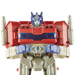 Movie-inspired deco highlights core Transformers universe details.