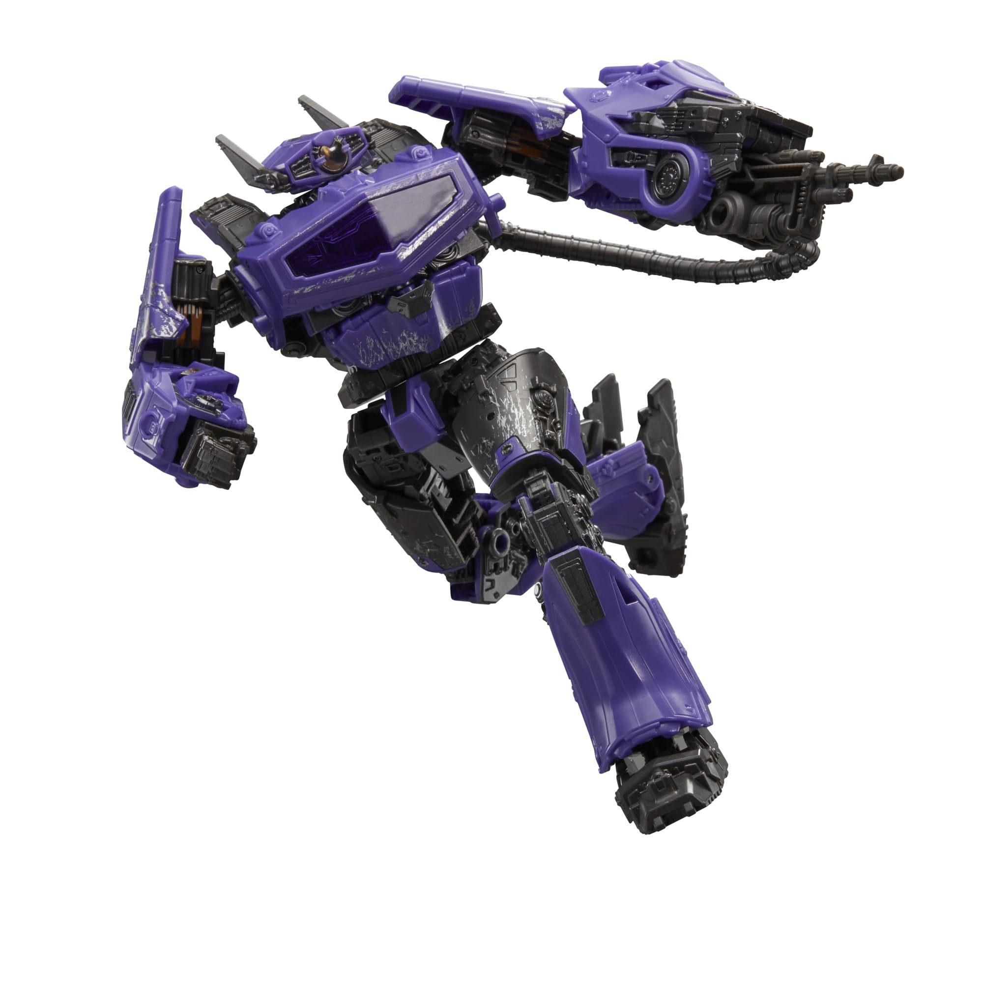 Hasbro Transformers Studio Series Shockwave figure posed in action for dynamic display