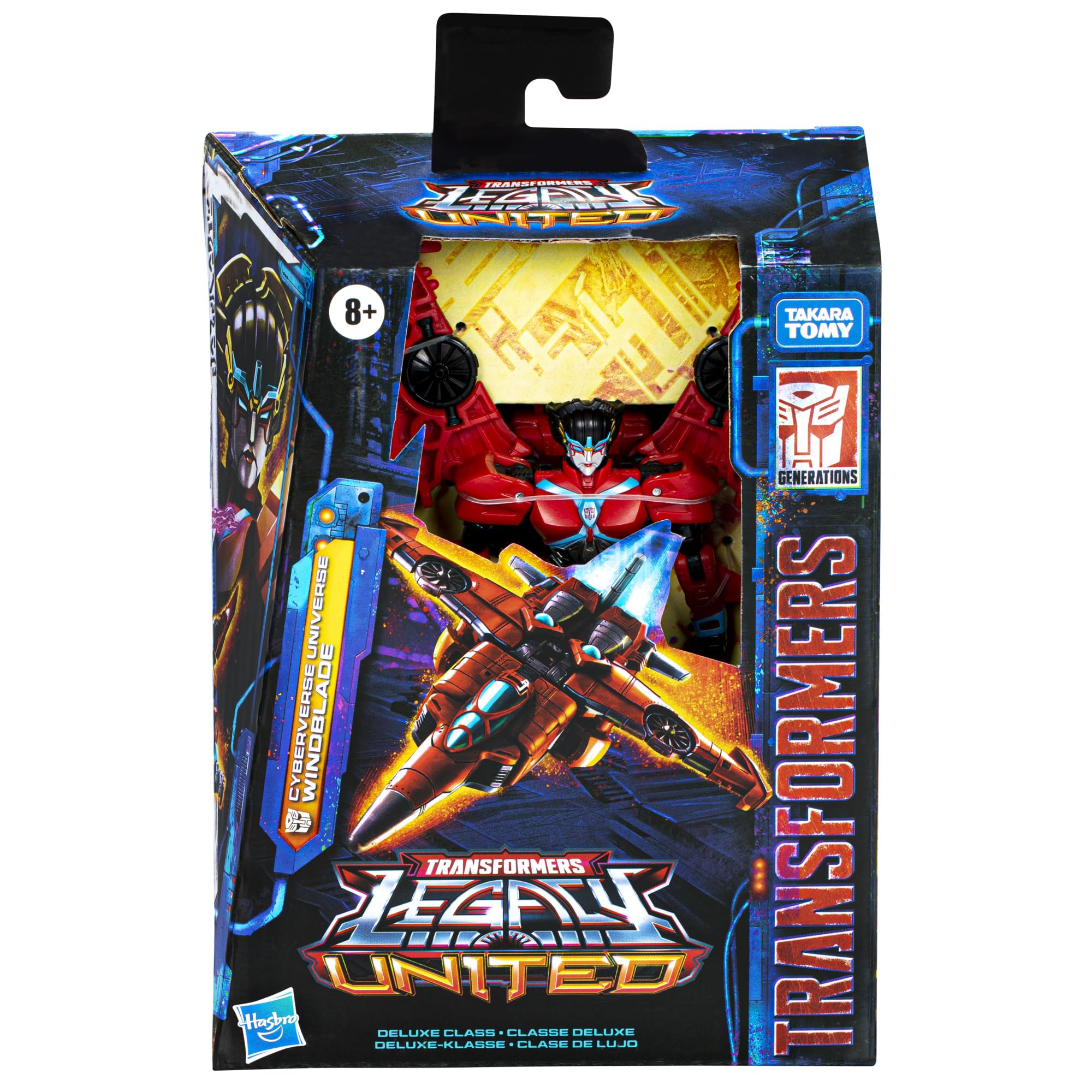 Hasbro Windblade in jet mode ready for flight poses and imaginative play.
