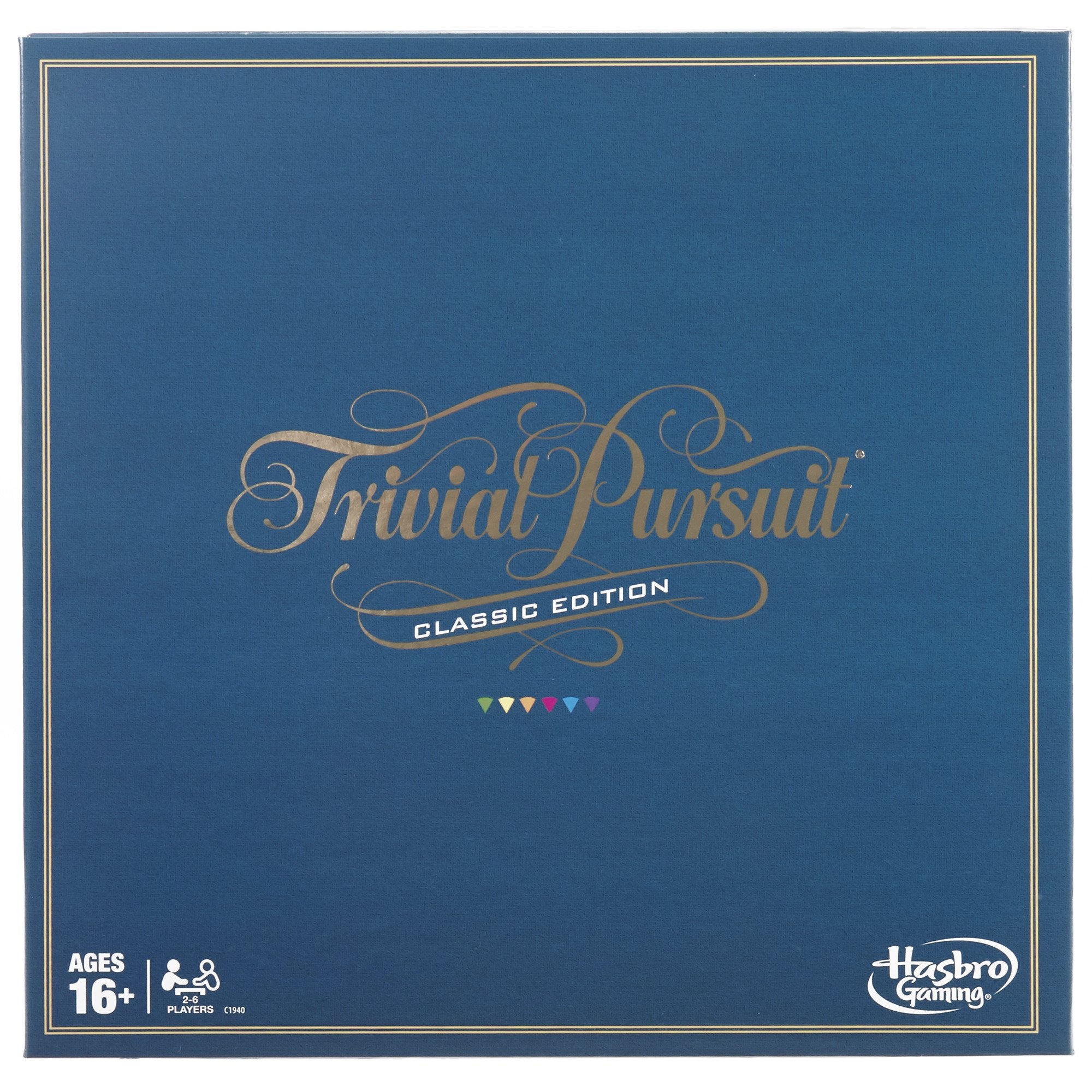 Hasbro Trivial Pursuit Classic Edition game board featuring a nostalgic layout.