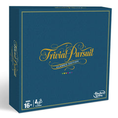 Hasbro Trivial Pursuit Classic Edition question cards with diverse topics.