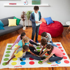 Hasbro Twister Ultimate suitable for ages 6 and up, kid-friendly fun.