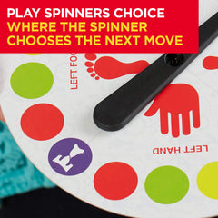 Hasbro Twister Ultimate enables lively family play and easy setup.