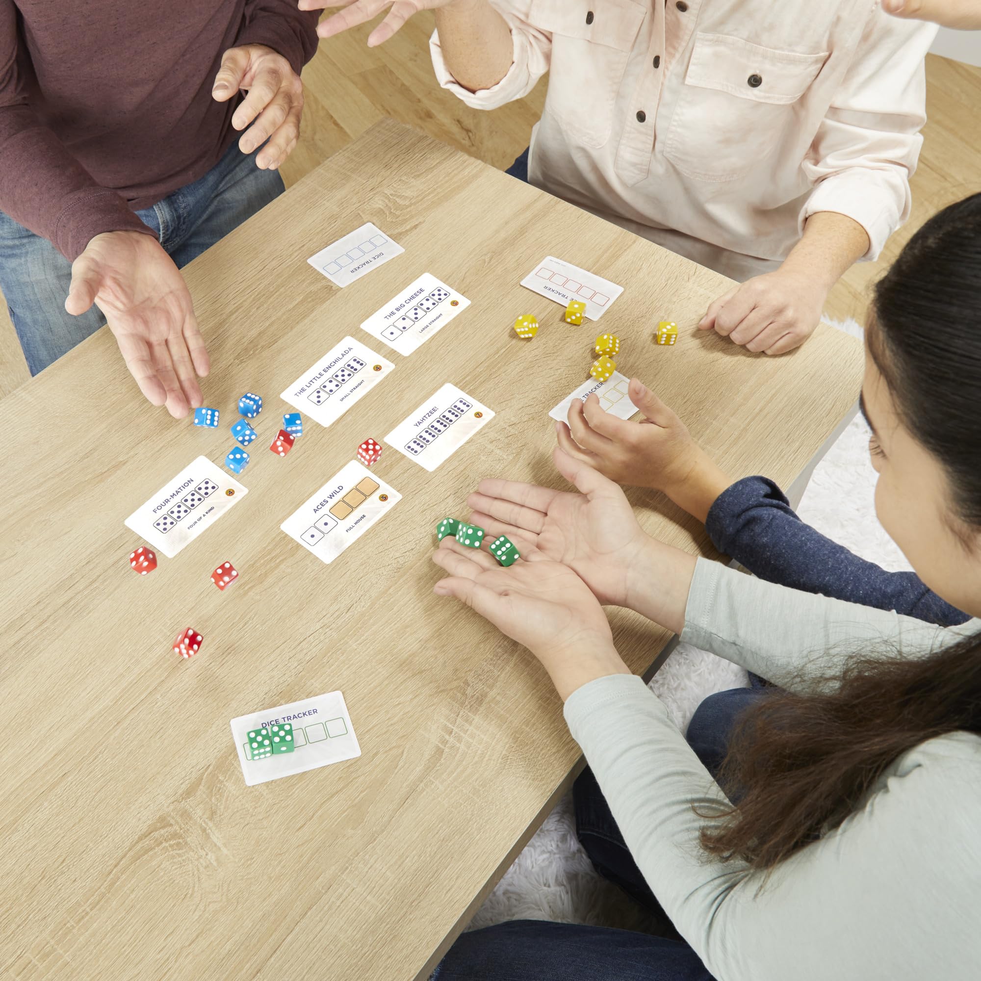 Dice Tracker card visible to record matches during play