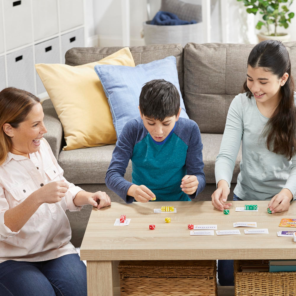 Instant action as players shout and slap cards in Yahtzee Frenzy