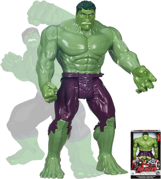 HasbroSeries Hulk figure front view in gamma-green suit for display and imaginative play.