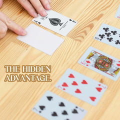 Hat Trick Magic blank back gaff card with random face for versatility