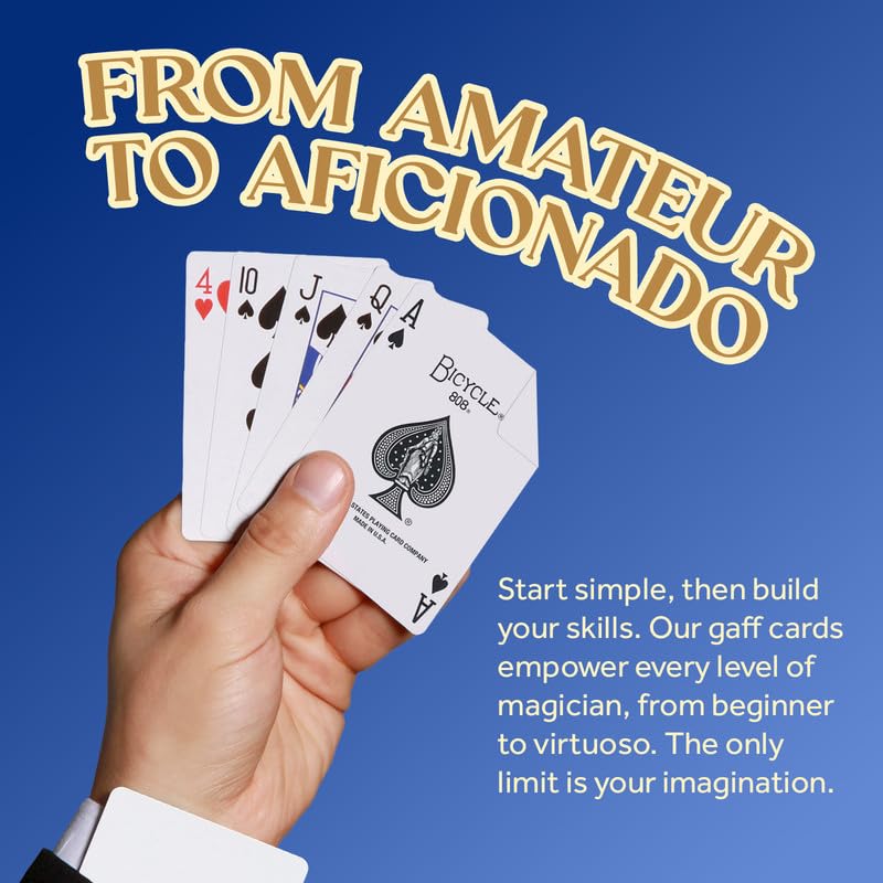 Hat Trick Magic blue double back gaff card for contrast-ready tricks