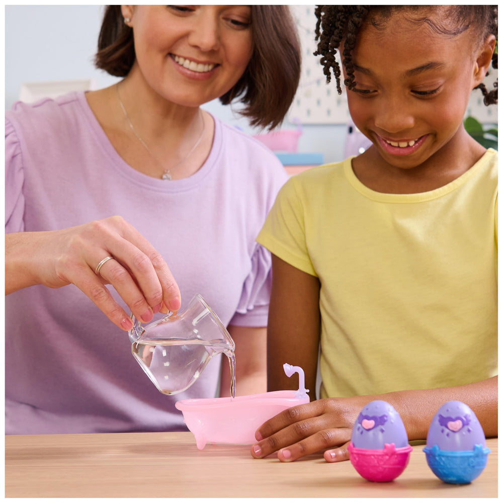 Hatchimals Alive hippo twins eggs reveal twin characters with color-change magic