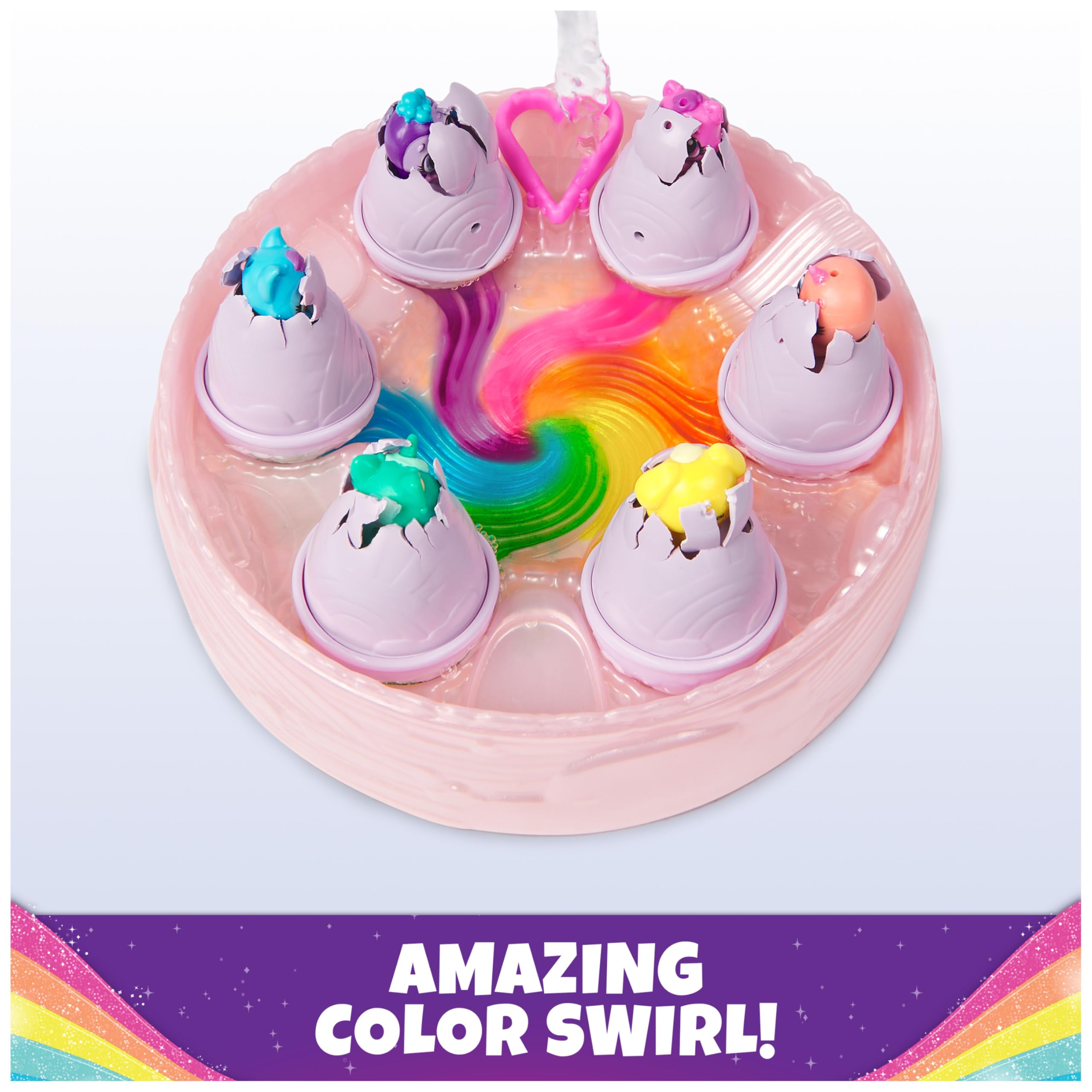 Hatchimals Alive nest play area with slide and feeding tabletop fun