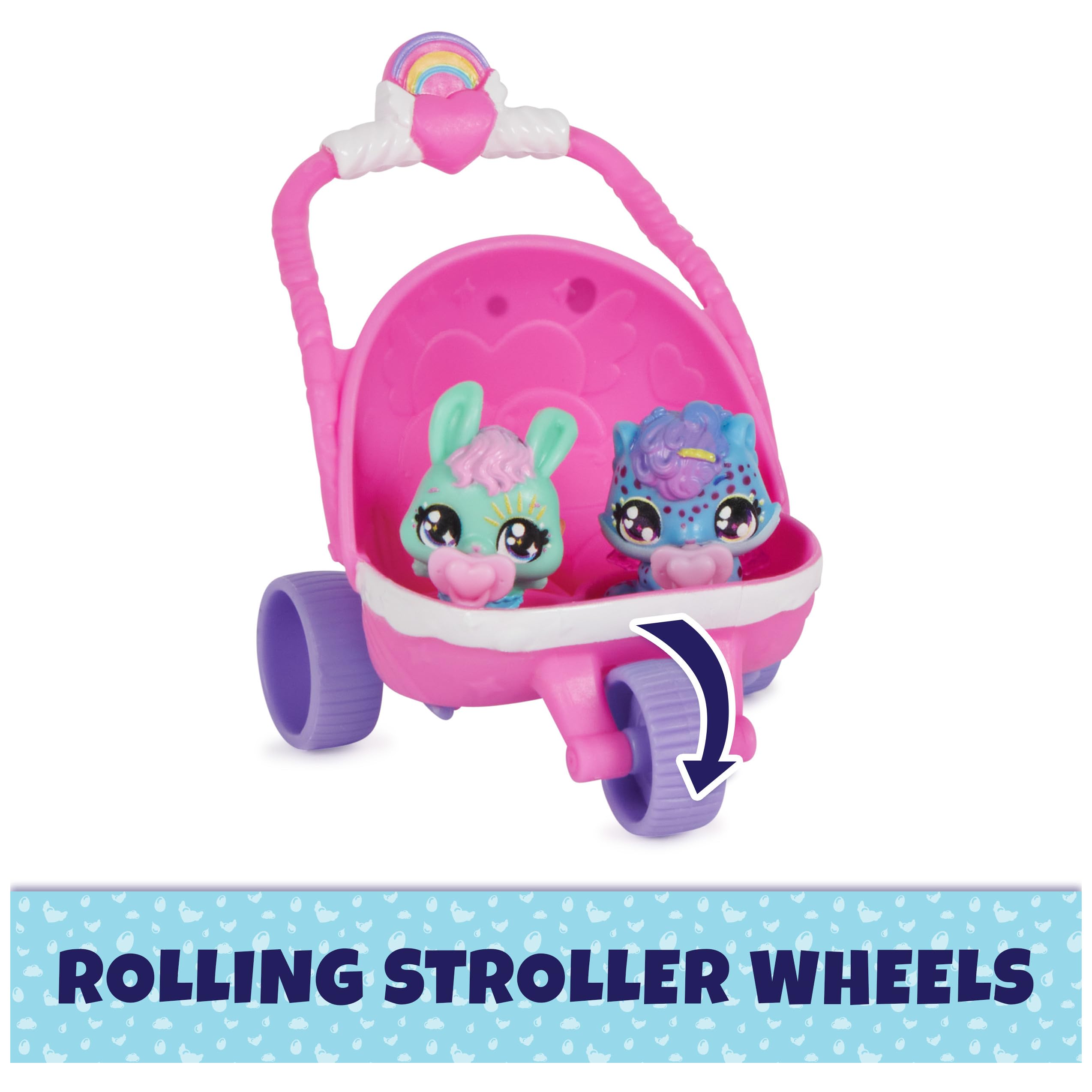 Hatchimals Alive stroller with wheels for on-the-go pretend play.