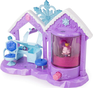 Accessory stand from the Glitter Salon displays and stores CollEGGtibles gear.
