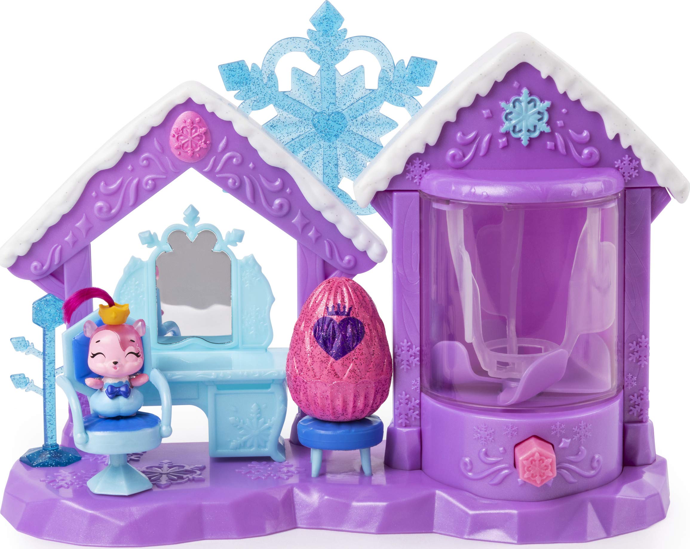 Hatchimals Glitter Salon glitterizer in action adding sparkle to CollEGGtibles.