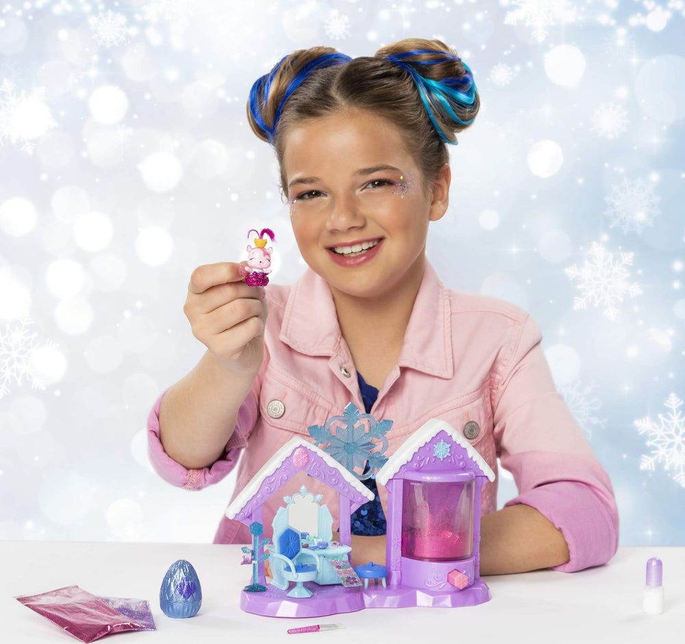 The Glitter Salon includes nine exclusive accessories for quick glam looks.
