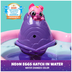 Hatchimals Neon Rainbow Puppadees hatch and pose together