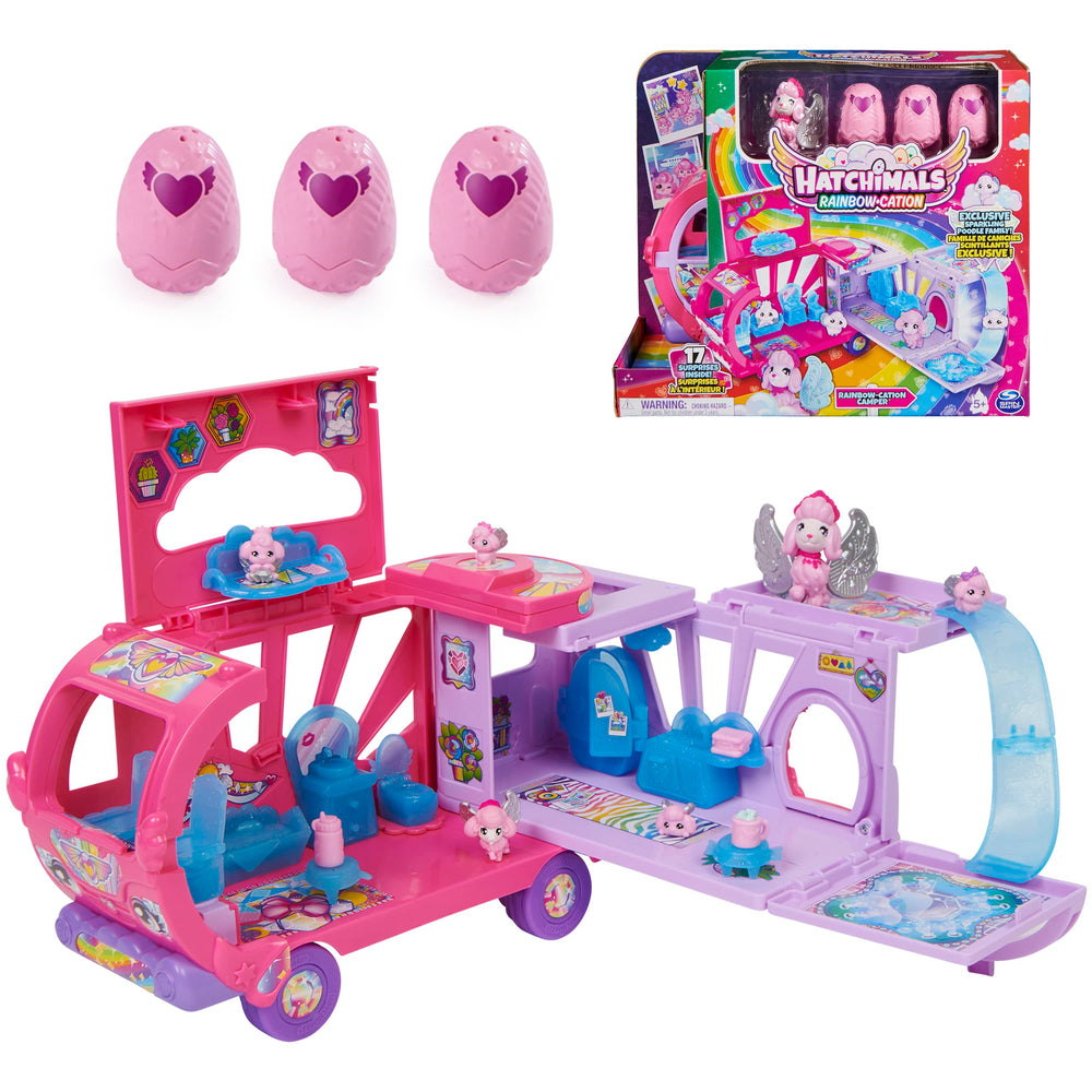 Hatchimals Rainbow-Cation Camper front view for imaginative play