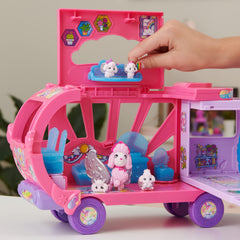 Hatchimals Rainbow-Cation Camper rolling wheels for portable play
