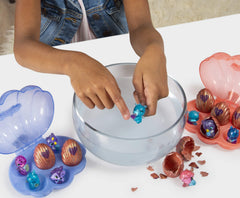 Hatchimals Sapphire Springs color-changing jewels visible after warm water exposure.