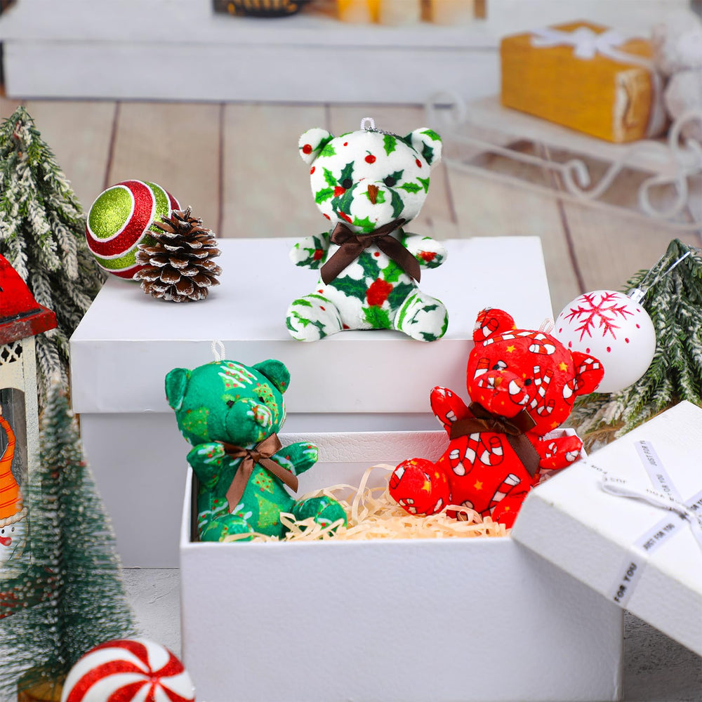 Haull Christmas mini bears white 6-pack perfect stocking stuffer and rewards