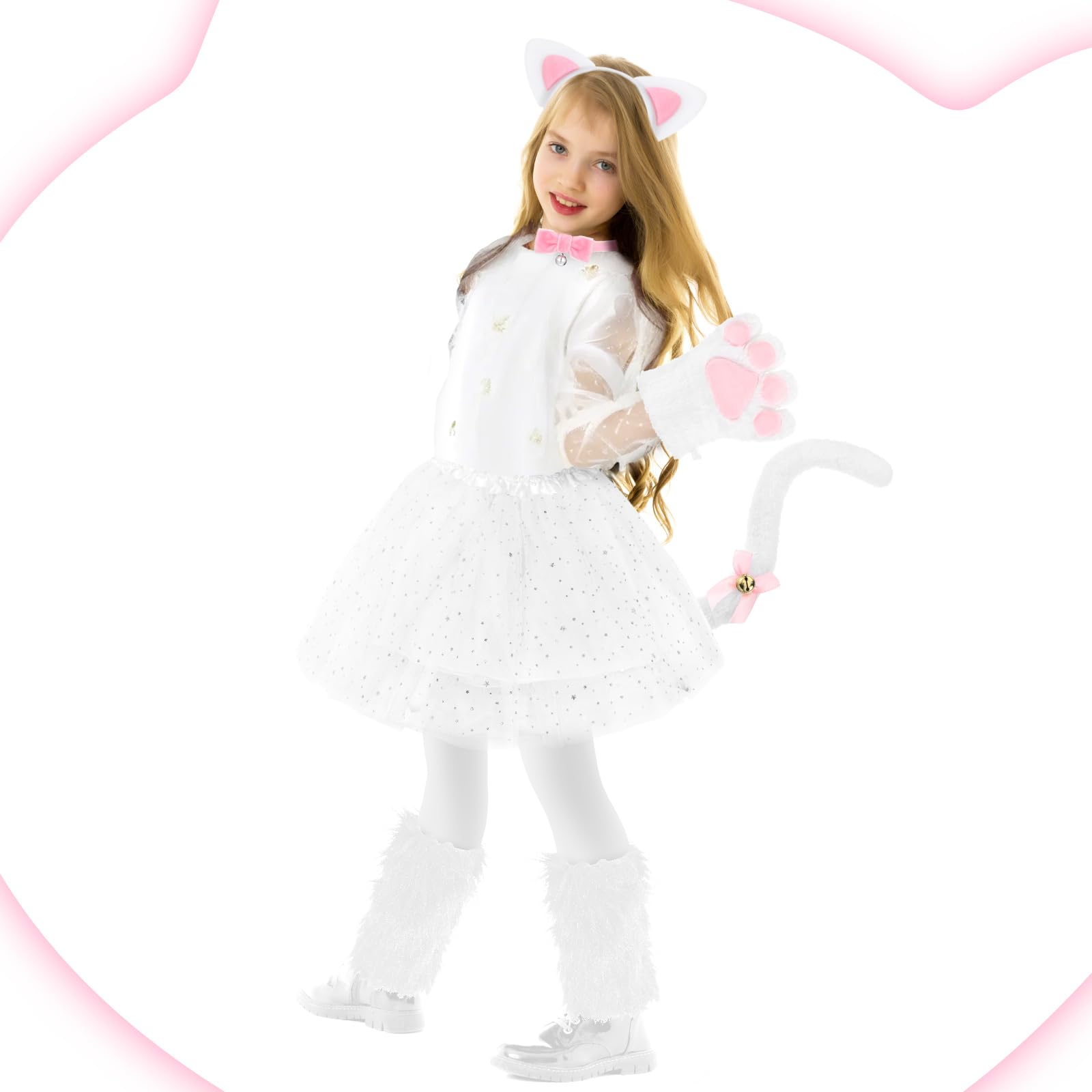 Haull pantyhose set completes a coordinated cat look