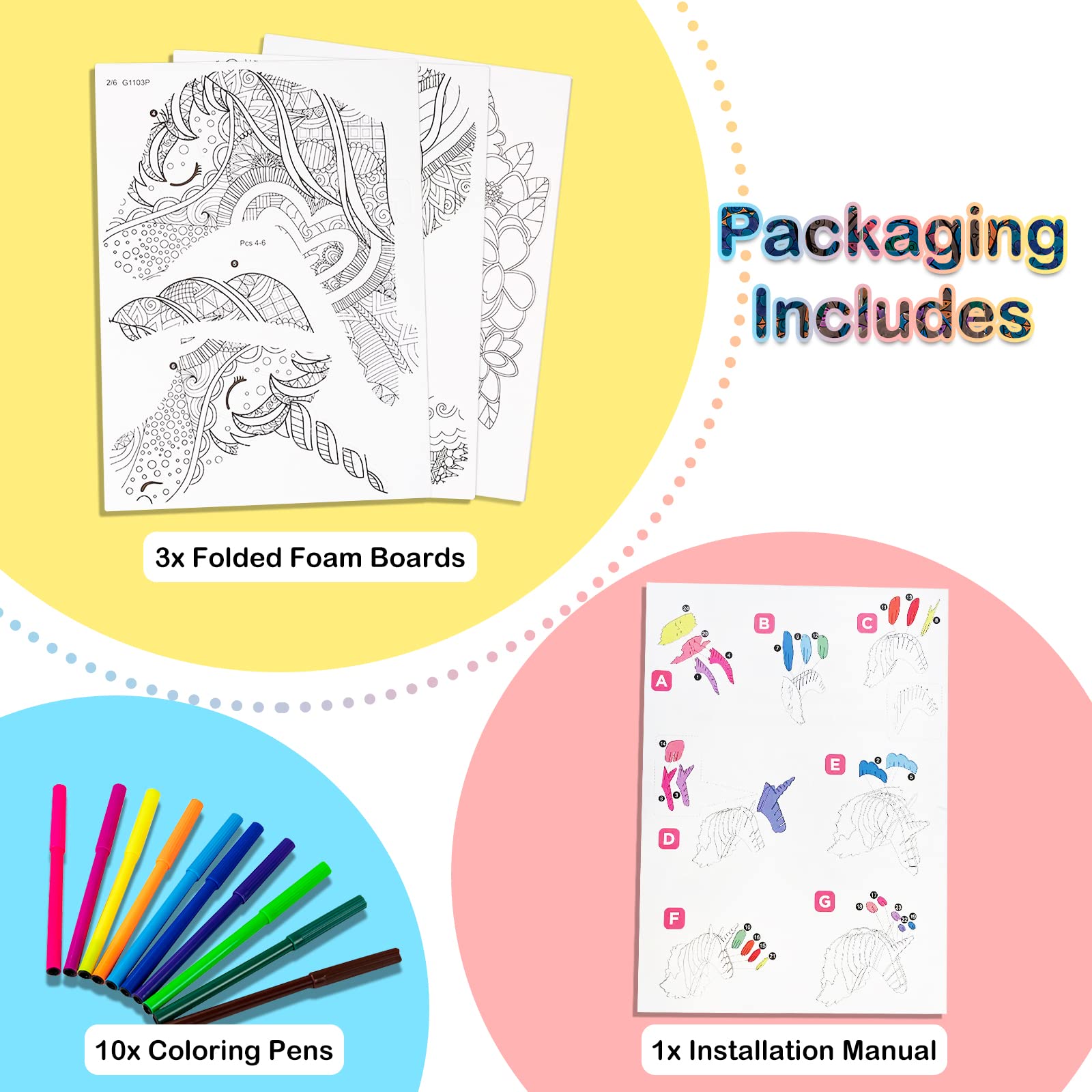 Hautton 3D coloring puzzle gift packaging ready for gifting