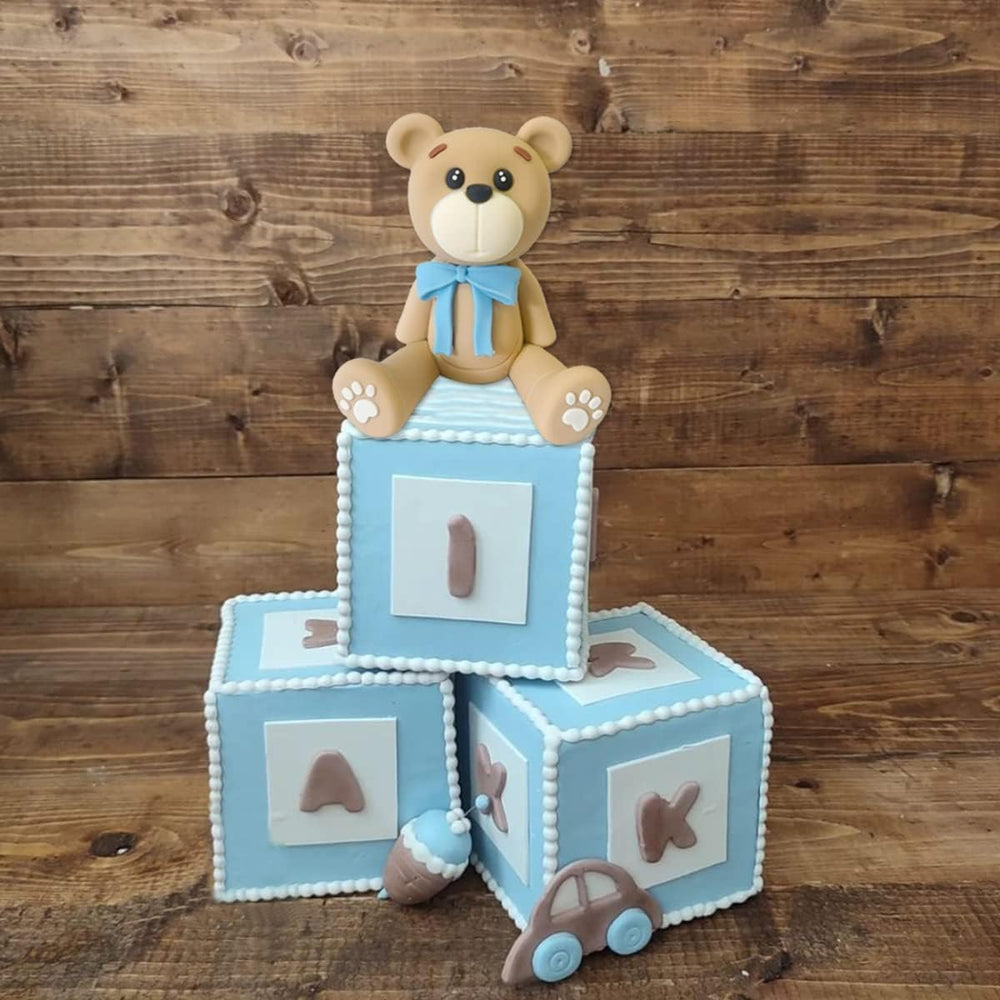 HAVAGDTM bear cake topper for baby showers adds whimsy and charm