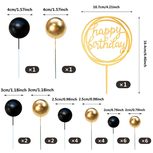HAVAGDTM Colorful Balls 2cm foam balls for versatile cake and dessert decorations.