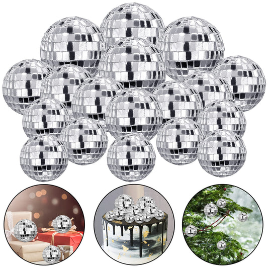 HAVAGDTM disco ball cake toppers, 0.79 inch, adds sparkle to mini desserts.