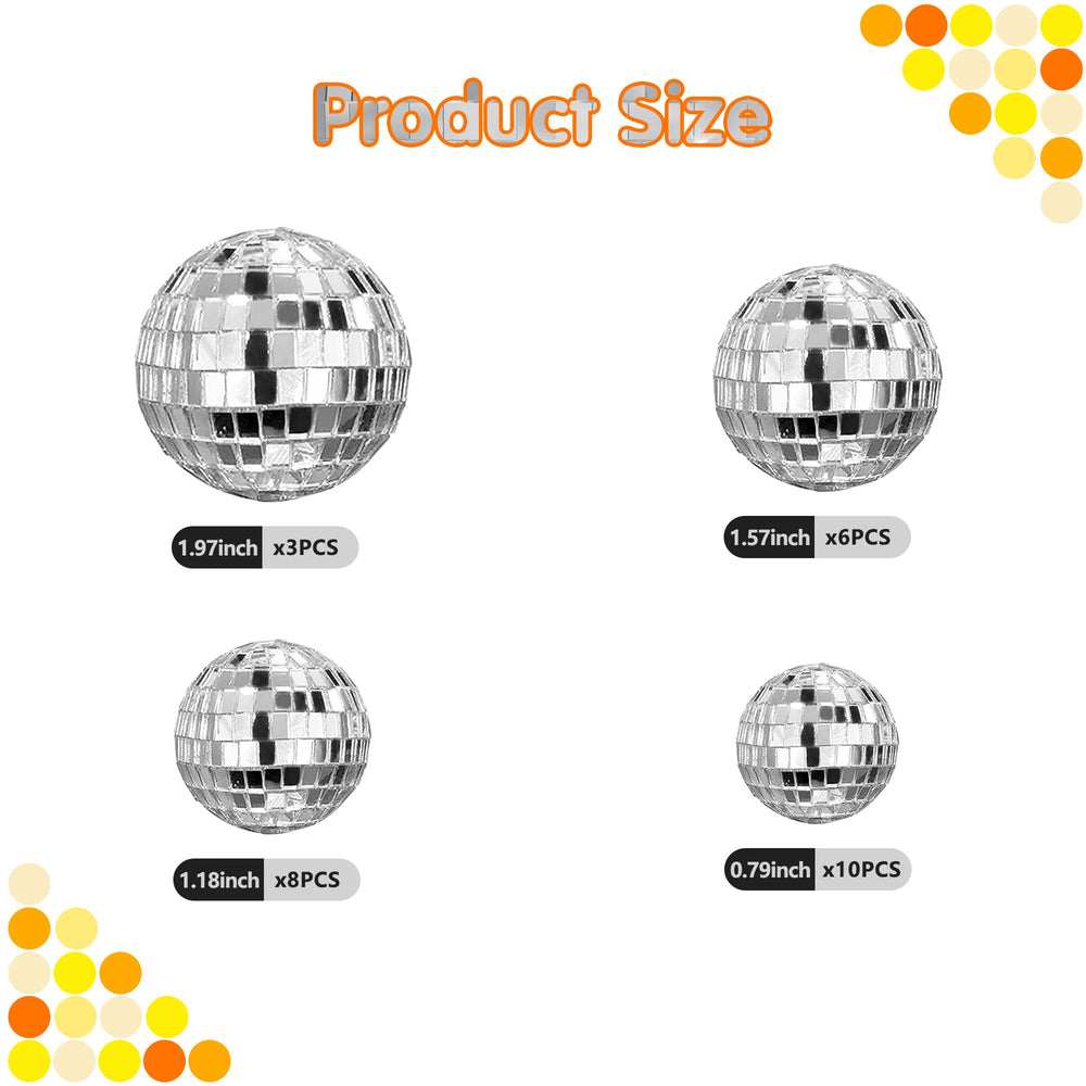 HAVAGDTM disco ball toppers, 1.18 inch, eye-catching centerpiece for celebrations.
