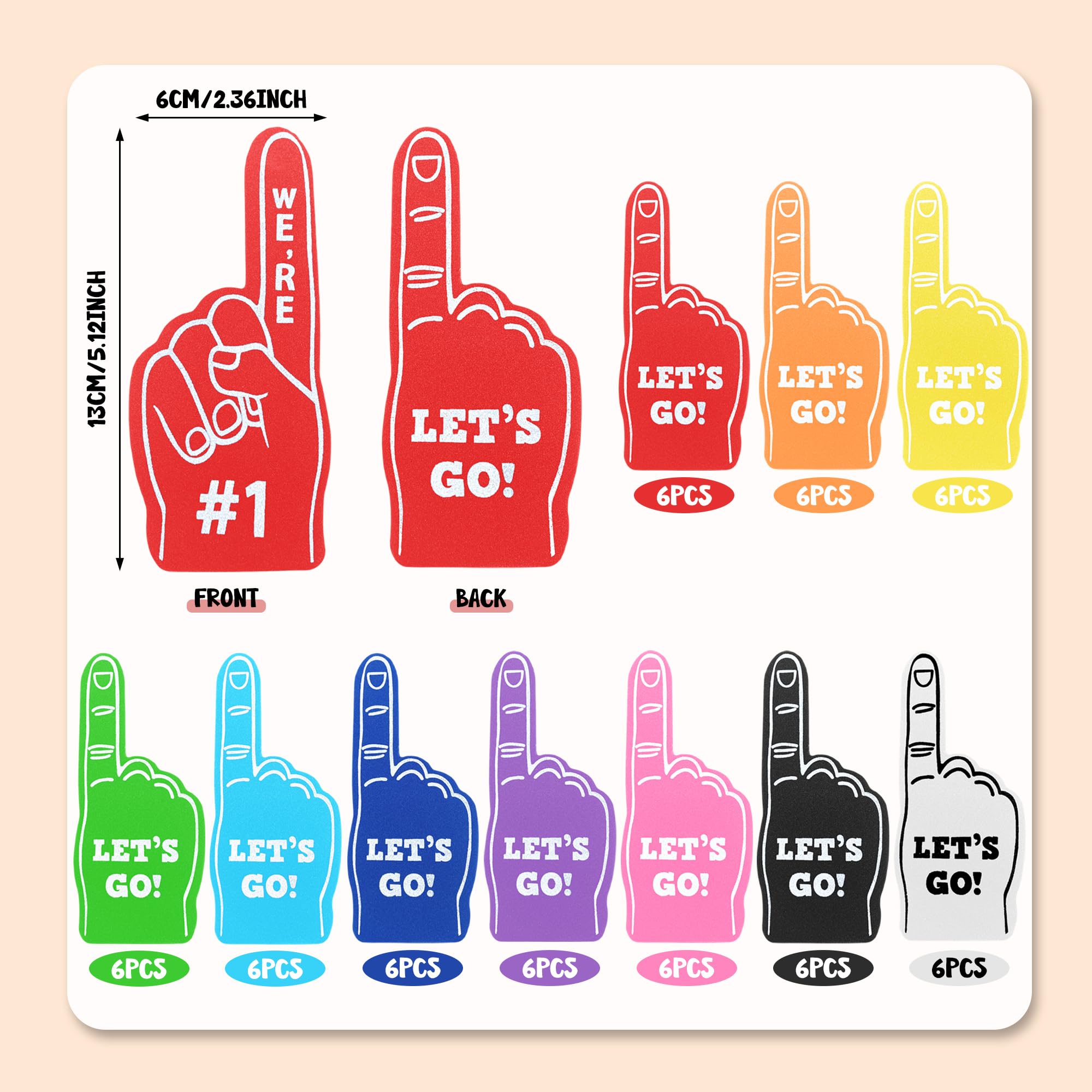 HAVAGDTM mini foam finger basketball prop adds fun to events.