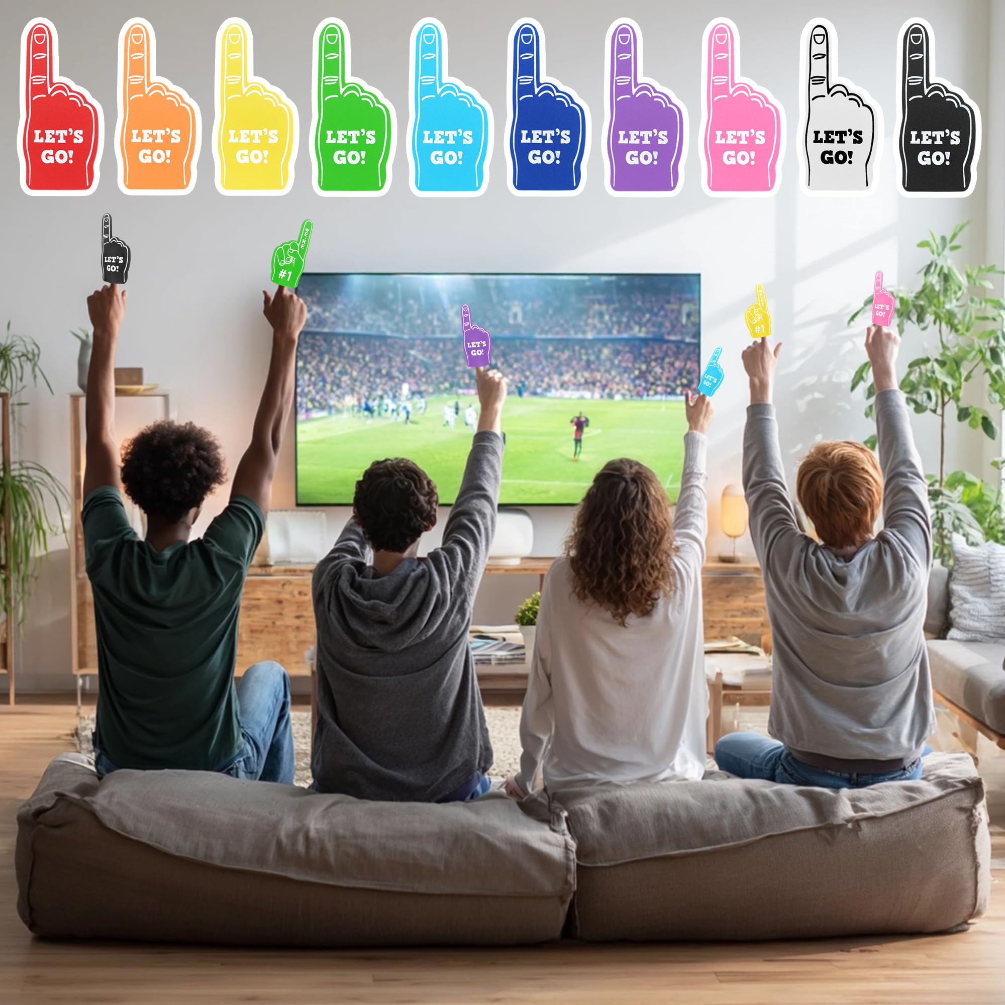 HAVAGDTM mini foam finger soccer prop sparks team spirit.