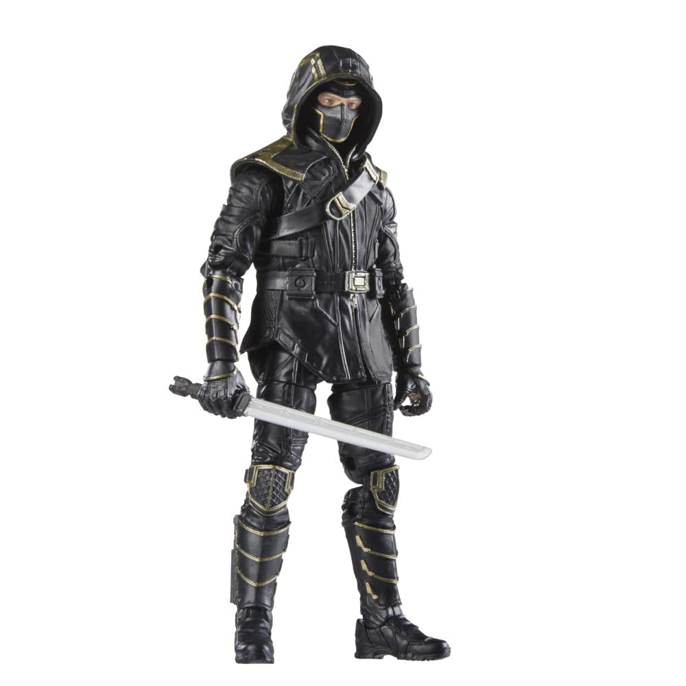 Hasbro Hawkeye Ronin figure angled art shot emphasizes iconic outfit elements.