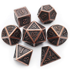 Haxtec antique copper DND D20 dice close-up for durable, satisfying rolls