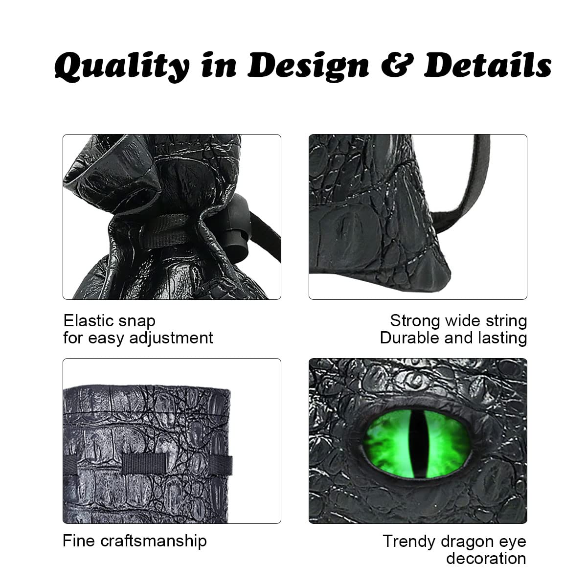 Haxtec dice bag demonstrates quick open and close with elastic snap.