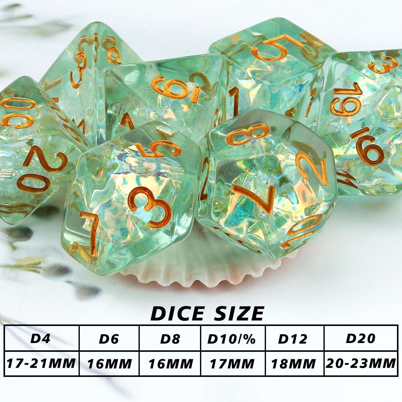 Haxtec dice with stickers for customization.